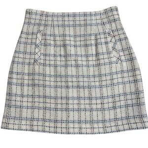 Veronica Beard Tweed Mini Skirt Women's Size 4 Plaid